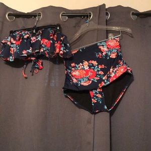 High waisted bathing suit